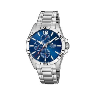 RELOJ LOTUS CAB MULTFUNCION ACERO ESF AZUL