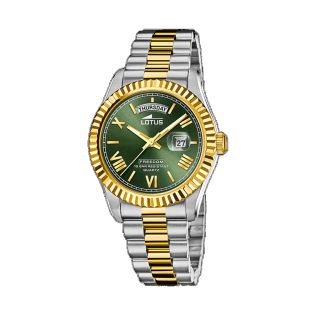 RELOJ LOTUS CABALLERO ACERO ESFERA VERDE