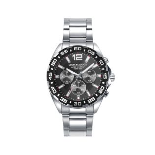 RELOJ MARK MADDOX CAB ACERO CRONOGRAFO ESF NEGR