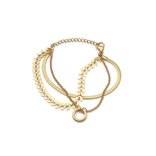 PULSERA VICEROY ACERO IP DORADO 3 CADENAS ARO SRA