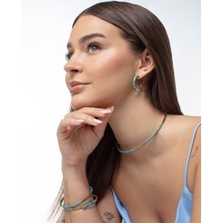 PULSERA VICEROY FASHION ACERO Y CORDON AZUL 