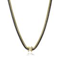 COLGANTE VICEROY ACERO IP NEGRO Y DORADO CIRCONITAS 