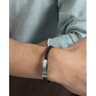 PULSERA VICEROY FASHION CABALLERO ACERO Y PIEL 