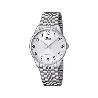 RELOJ LOTUS CAB ACERO ESF BLANCA