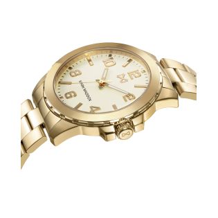 RELOJ MARK MADDOX ACERO IP DORADO BRAZALETE CAB