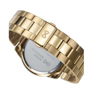 RELOJ MARK MADDOX ACERO IP DORADO BRAZALETE CAB