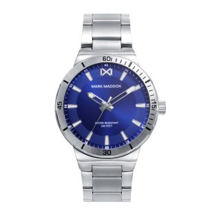 RELOJ MARK MADDOX CAB ACERO ESF AZUL
