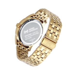 RELOJ MARK MADDOX ACERO IP DORADO BRAZALETE