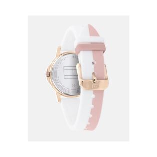 RELOJ TOMMY HILFIGER NIÑA ESF PLATEADA CORREA ROSA Y BLANCA