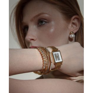 RELOJ VICEROY SRA ACERO IP DORADO RECTANGULAR