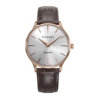 RELOJ VICEROY CAB ACERO CORREA IP ROSA ZAFIRO SWISS MADE
