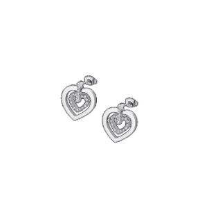 PENDIENTES LOTUS STYLE ACERO CORAZON
