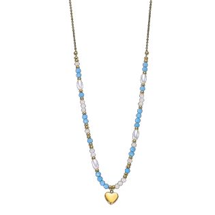 COLGANTE LOTUS STYLE SRA ACERO CHAPADO-PERLA AZ