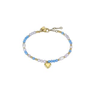 PULSERA LOTUS STYLE SRA ACERO CHAPADO-PERLA AZ