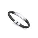 PULSERA VICEROY CAB ACERO Y PIEL TRENZADA