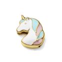 MOTIVO VICEROY ACERO IP DORADO CABEZA UNICORNIO