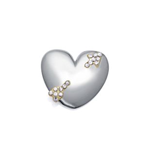 MOTIVO VIVEROY ACERO IP DORADO CORAZON CIRCONITAS