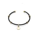 PULSERA VICEROY ACERO IP NEGRO Y DORADO CIRCONITAS