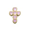MOTIVO VICEROY NIÑA ACERO CRUZ ESMALTE ROSA