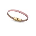 PULSERA VICEROY NIÑA ACERO Y PIEL ROSA