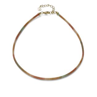 COLGANTE VICEROY FASHION ACERO IP DORADO  Y CORDÓN MULTICOLOR SEÑORA