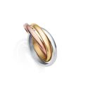 SORTIJA VICEROY TRIPLE ACERO IP DORADO Y ROSA SRA