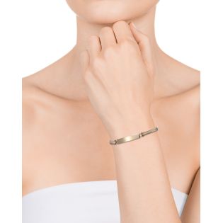 PULSERA VICEROY ACERO IP DORADO PLACA