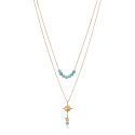 COLGANTE VICEROY ACERO DORADO ESTRELLA PIEDRAS SRA