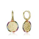 PENDIENTES VICEROY PLATA DE LEY CHAPADA CIRCO COLORES