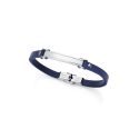 PULSERA VICEROY CAB ACERO Y PIEL AZUL