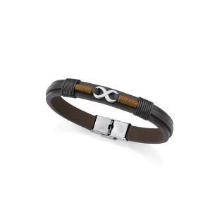 PULSERA VICEROY CAB CUERO ACERO INFINITO
