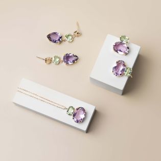 PENDIENTES VICTORIA CRUZ PLATA DE LEY CRISTAL