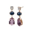 PENDIENTES VICTORIA CRUZ PLATA LAGRIMA AMETHYS