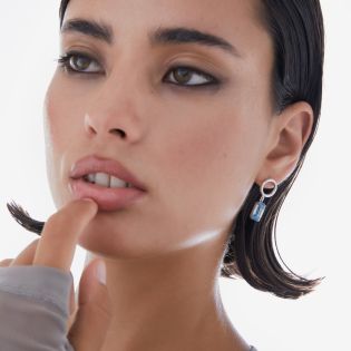 PENDIENTES VICTORIA CRUZ PLATA DE LEY CRISTAL