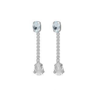 PENDIENTES VICTORIA CRUZ PLATA DE LEY CRISTAL COLOR