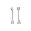 PENDIENTES VICTORIA CRUZ PLATA DE LEY CRISTAL COLOR