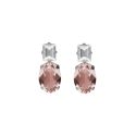 PENDIENTES VICTORIA CRUZ PLATA DE LEY RODIADA CRISTAL COLOR