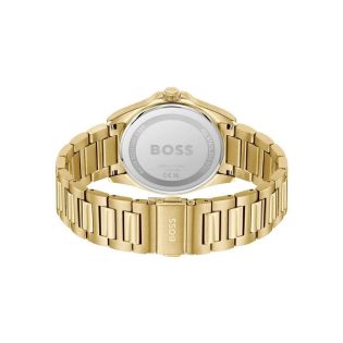 RELOJ BOSS CAB ACERO BRAZALETE IP DORADO ESF GRIS AZ