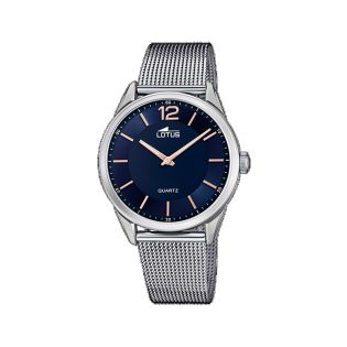 RELOJ LOTUS CAB ACERO ESF AZUL + CORREA PIEL