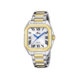 RELOJ LOTUS SRA ACERO BICOLOR RECTANGULAR