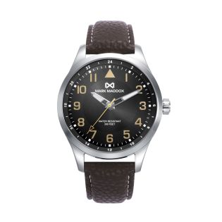 RELOJ MARK MADDOX CAB ACERO CORREA ESF NEGRA