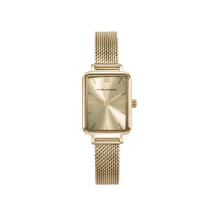 RELOJ MARK MADDOX SEÑORA ACERO IP DORADO MALLA ESF, CUADRADA 