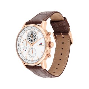 RELOJ TOMMY HILFIGER CAB ACERO CORREA MULTF ESF IP COBRE