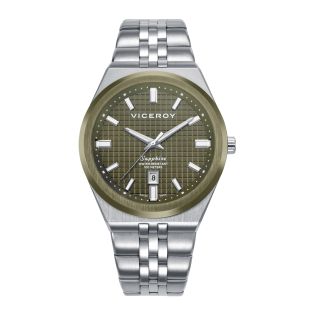 RELOJ VICEROY CAB ACERO BRAZALETE ESF VERDE ZAFIRO SWISS MADE