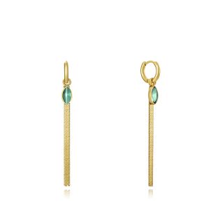 PENDIENTES VICEROY ACERO IP DORADO CIRCONITAS