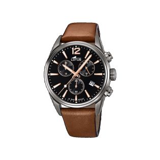 RELOJ LOTUS CAB CRONOGRAFO ACERO CORREA ESF NEGRO