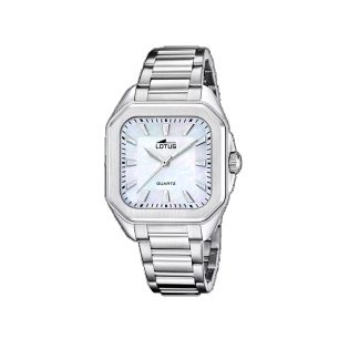 RELOJ LOTUS ACERO RECTANGULAR 