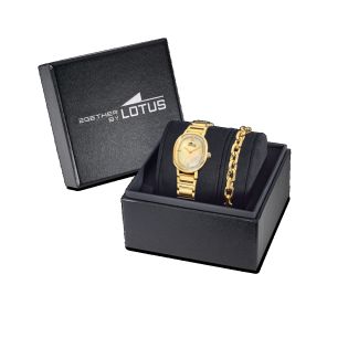 RELOJ LOTUS 2GETHER SEÑORA ARMIS ACERO IP DORADO ESF. NACARADA