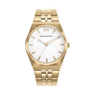RELOJ MARK MADDOX CAB ACERO IP DORADO