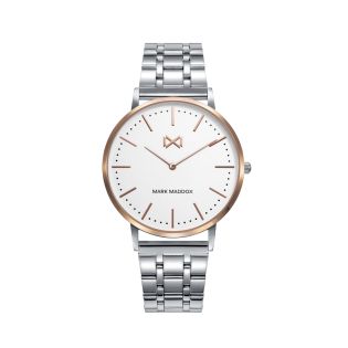 RELOJ MARK MADDOX CAB ACERO IP ROSA BRAZALETE